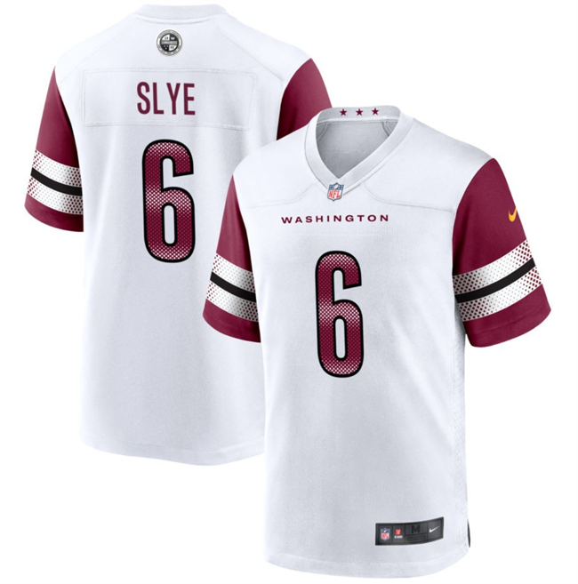 Men's Washington Commanders #6 Joey Slye White Football Stitched Game Jersey